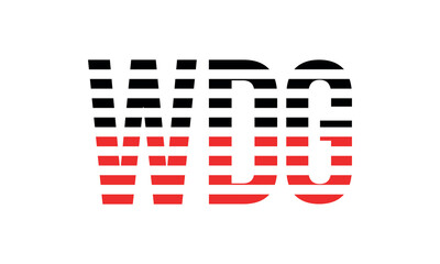 WDG three initial letter iconic line negative space minimal logo design vector template. monogram, abstract, wordmark, business, typography, minimalist, brand, company, flat, modern, unique, simple