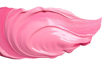 pink painted color paint stroke isolated on transparent background