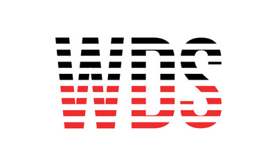 WDS three initial letter iconic line negative space minimal logo design vector template. monogram, abstract, wordmark, business, typography, minimalist, brand, company, flat, modern, unique, simple