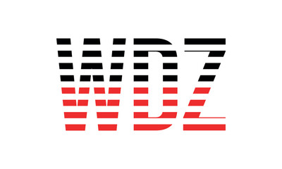 WDZ three initial letter iconic line negative space minimal logo design vector template. monogram, abstract, wordmark, business, typography, minimalist, brand, company, flat, modern, unique, simple