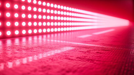 Bright and glowing abstract light show, creating a festive and energetic atmosphere in a dark and colorful disco setting