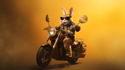 Bunny rabbit wearing sunglasses