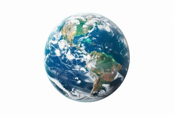 Planet earth isolated on white background