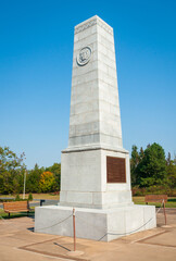 Monument at Cowpens National Battlefield Park, in South Carolina, Major Battlefield of the American...