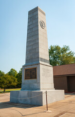 Obraz premium Monument at Cowpens National Battlefield Park, in South Carolina, Major Battlefield of the American Revolutionary War