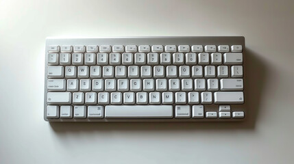 a photo of a keyboard, hands typing, minimal, bright  background