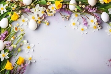 Obraz na płótnie Canvas Spring background Greeting card for Easter