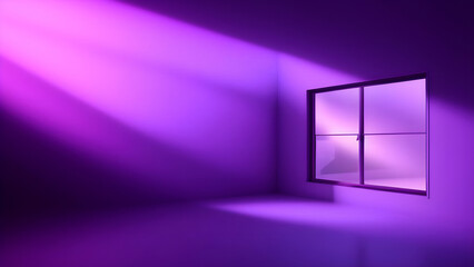 purple room with window