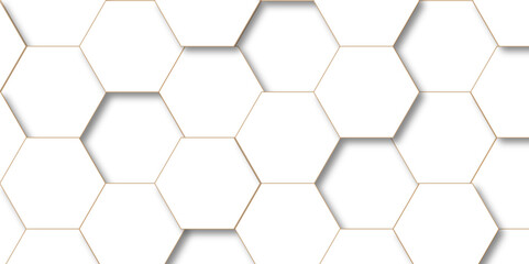 White abstract hexagon wallpaper or background. Abstract honeycomb white technology emboss wall background. Seamless cell background. Abstract honeycomb background.	

