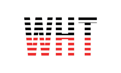 WHT three initial letter iconic line negative space minimal logo design vector template. monogram, abstract, wordmark, business, typography, minimalist, brand, company, flat, modern, unique, simple