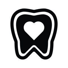 Dental love icon