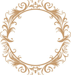  Circle Rococo Frame Monogram