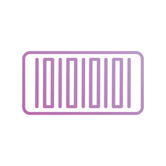 barcode icon with white background vector stock illustration