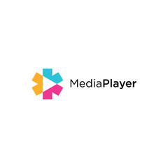 Media player logo icon vector