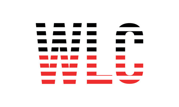 WLC three initial letter iconic line negative space minimal logo design vector template. monogram, abstract, wordmark, business, typography, minimalist, brand, company, flat, modern, unique, simple