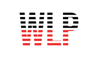 WLP three initial letter iconic line negative space minimal logo design vector template. monogram, abstract, wordmark, business, typography, minimalist, brand, company, flat, modern, unique, simple
