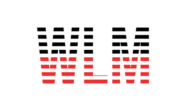 WLM three initial letter iconic line negative space minimal logo design vector template. monogram, abstract, wordmark, business, typography, minimalist, brand, company, flat, modern, unique, simple