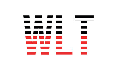 WLT three initial letter iconic line negative space minimal logo design vector template. monogram, abstract, wordmark, business, typography, minimalist, brand, company, flat, modern, unique, simple