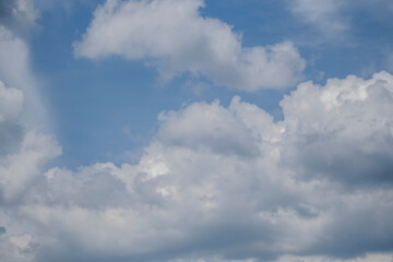 Fototapeta na wymiar blue sky and white clouds time lapse