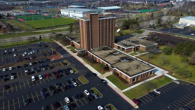 Fawcett Event Center at Ohio State University, aerial drone