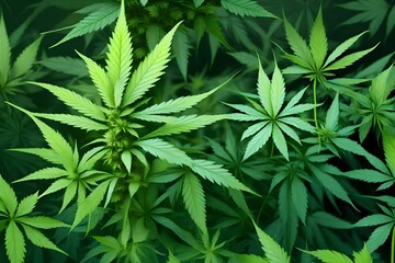 marijuana leaf background