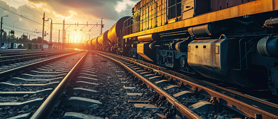 wallpaper of Logistics, train transportation, industrial , with empty copy space