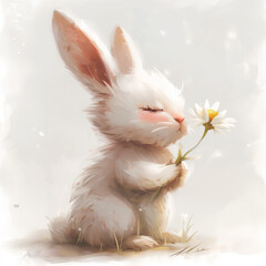 Bunny and flower