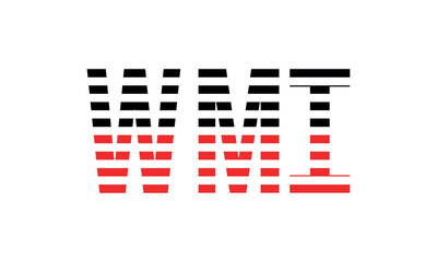 WMI three initial letter iconic line negative space minimal logo design vector template. monogram, abstract, wordmark, business, typography, minimalist, brand, company, flat, modern, unique, simple