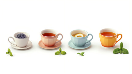 Obraz na płótnie Canvas Set of Tea