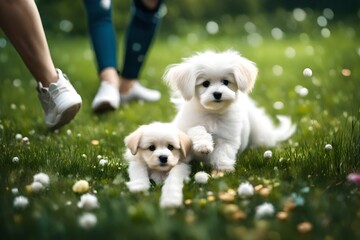 puppy on the grass