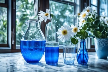 flowers in a glass