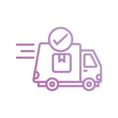 shipment confirmation icon with white background vector stock illustration