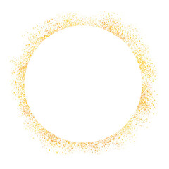 Luxury gold glitter circle frame border