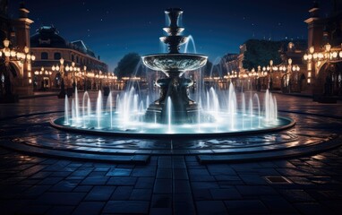 Magical City Fountain Glow