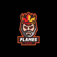King Of Fire E Sport Logo Vector Illustration
