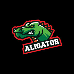 Alligator Gaming E Sport Logo Vector Illustration