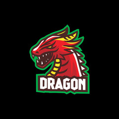 Esport Gaming Logo Dragon Vector