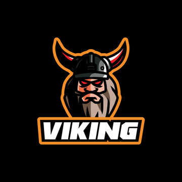 Viking e-sport style logo design