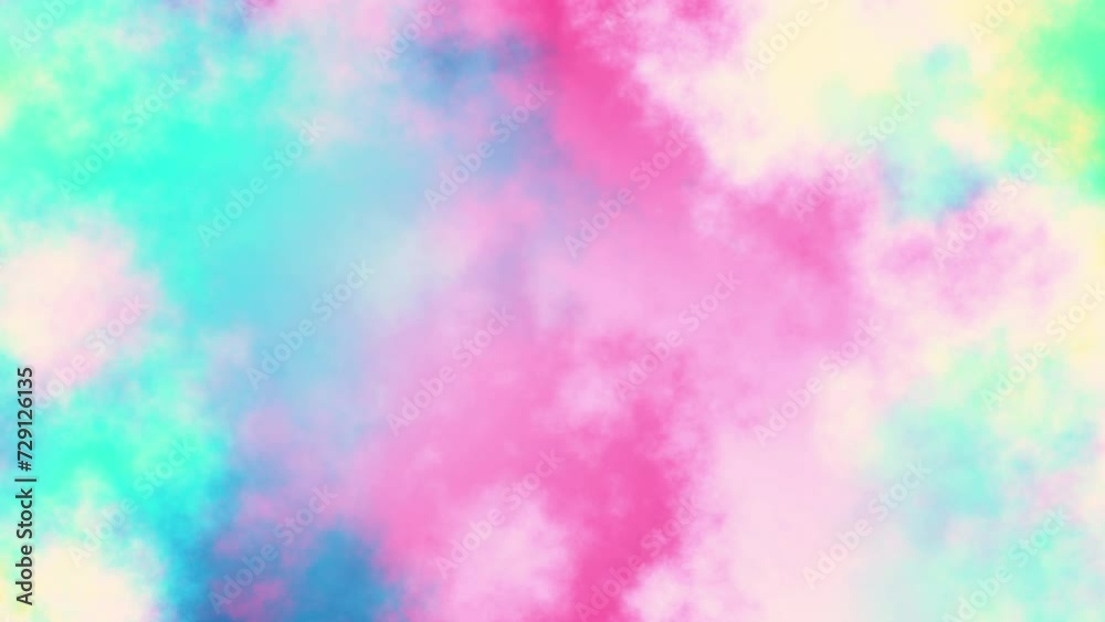 Fototapete seamless abstract psychedelic wavy background for loop playback. 4k video. cloudy nebula background.
