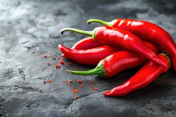 Vibrant Red Chili Peppers Infusing Liveliness into Spices, Conveying both Heat and Beauty.