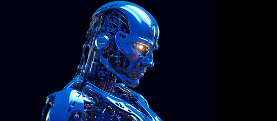 BlurredcCyborg Robot illustration.
