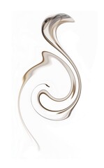  the flamingo,  art abstract photo of fuzzy shapes of smoke on a white background.