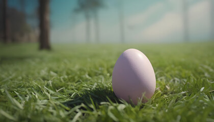 easter eggs in grass