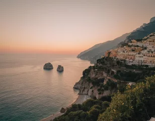 Photo sur Plexiglas Plage de Positano, côte amalfitaine, Italie Amalfi Coast Drive, travelog photo, candid shot