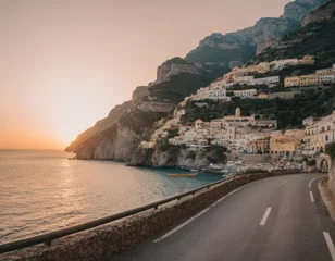 Papier Peint photo autocollant Plage de Positano, côte amalfitaine, Italie Amalfi Coast Drive, travelog photo, candid shot