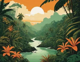  Jungle, in the style of vintage poster design © Nathan