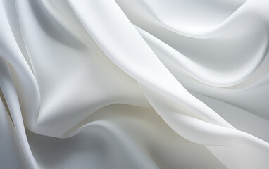 Ethereal Cloth: White Silk Art Texture Background - made with Generative AI 