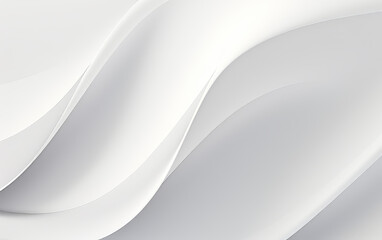 Sleek White Curvature: Modern Abstract Design - made with Generative AI 
