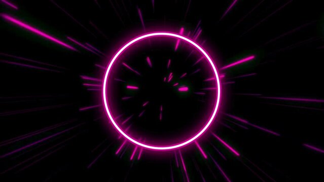 Ultra HD 4K video animation of Abstract dynamic animation of a neon grid. 3D Illustration
