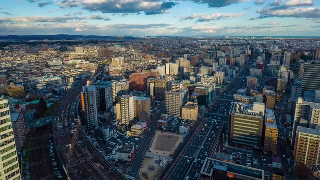 Timelapse video of Sendai in Japan